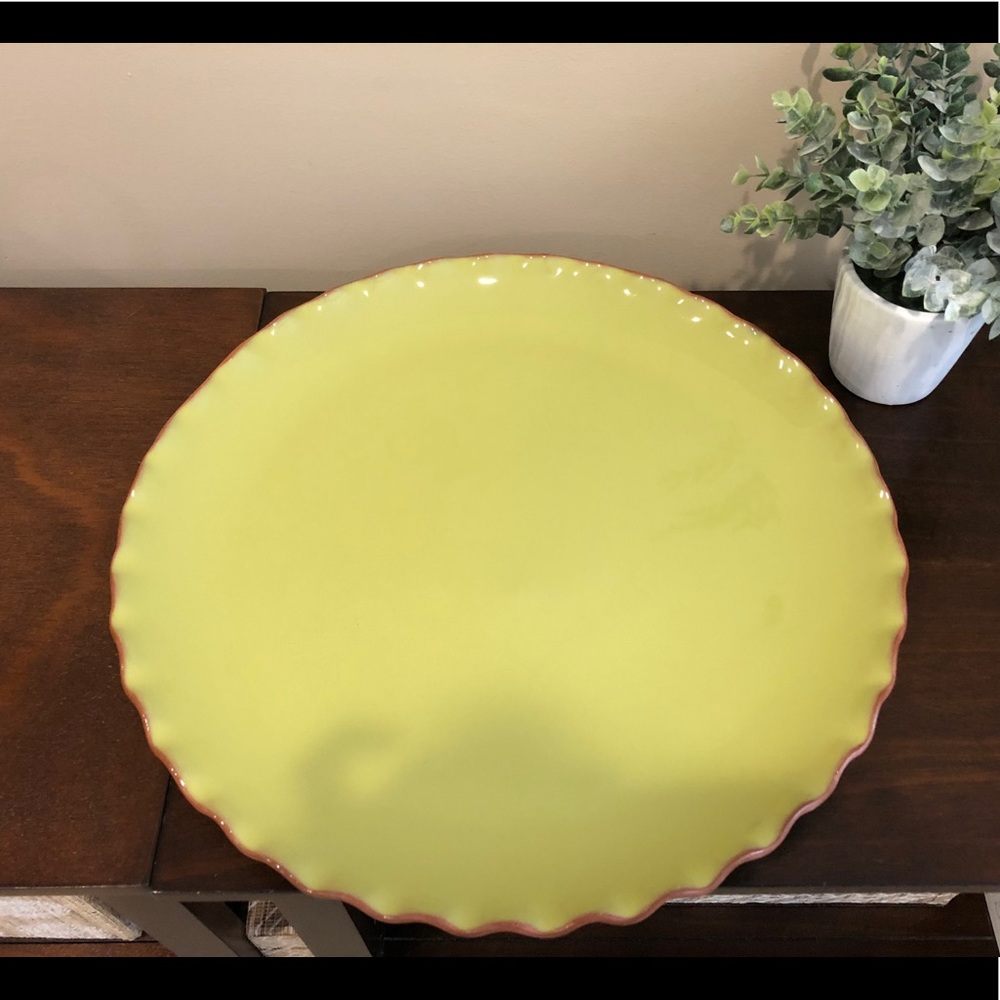 Awesome Large Green Terra Cotta Platter
